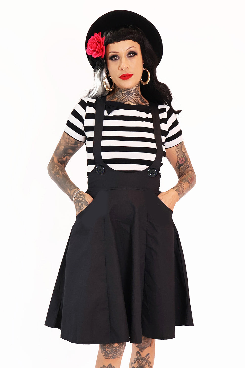 Black Dolly Long Pinafore, XS Black Dolly Long Pinafore, XS