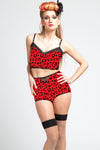 Red Leopard Mesh Underwear Set