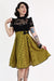 Kyra Yellow Check Bow Skirt