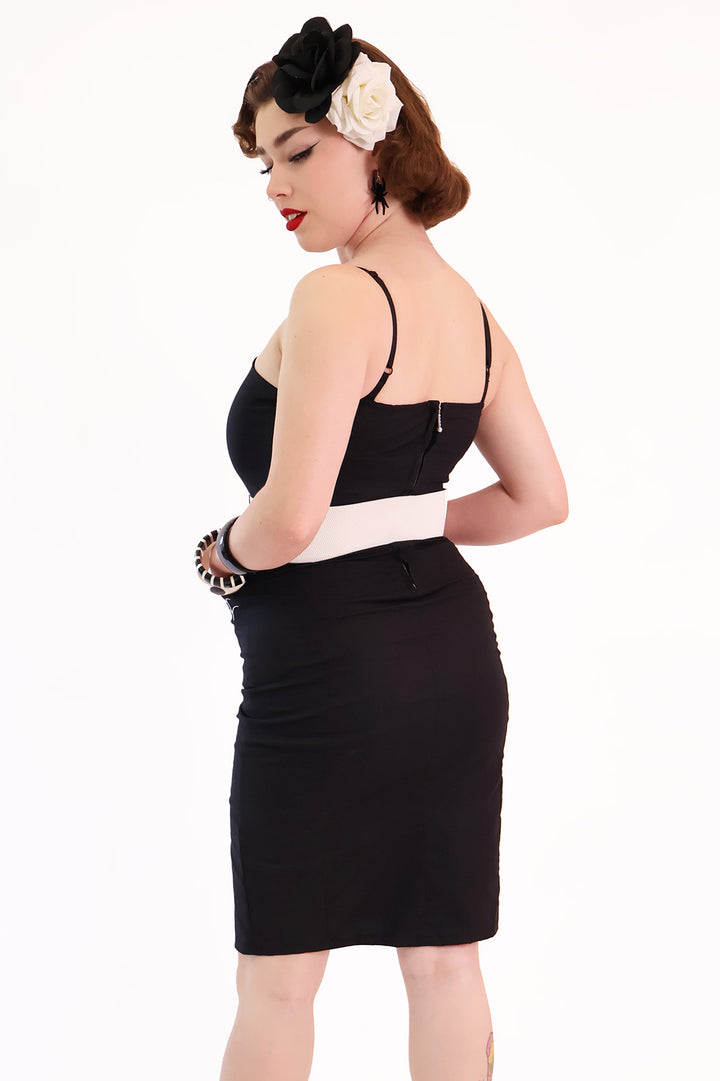 Nocturne Black Fitted Spiderweb Dress