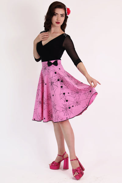 Pink Web Bow Circle Skirt