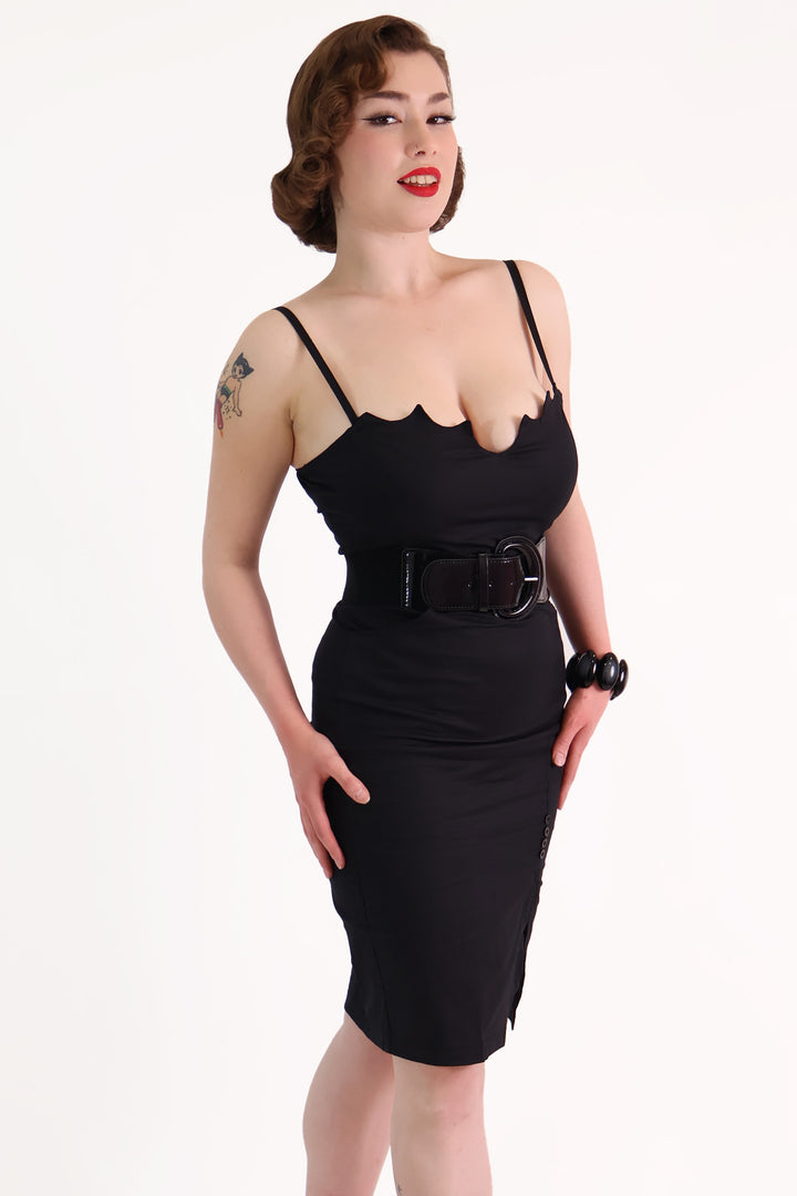 Buffy Black Bat Wiggle Dress