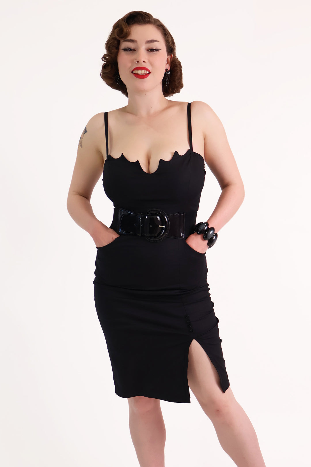 Buffy Black Bat Wiggle Dress