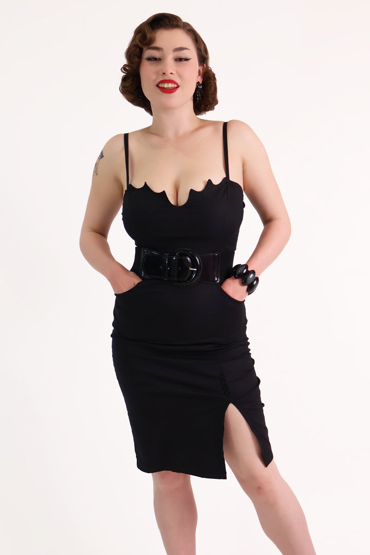 Buffy Black Bat Wiggle Dress