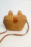 Rattan Kitty Vintage Handbag