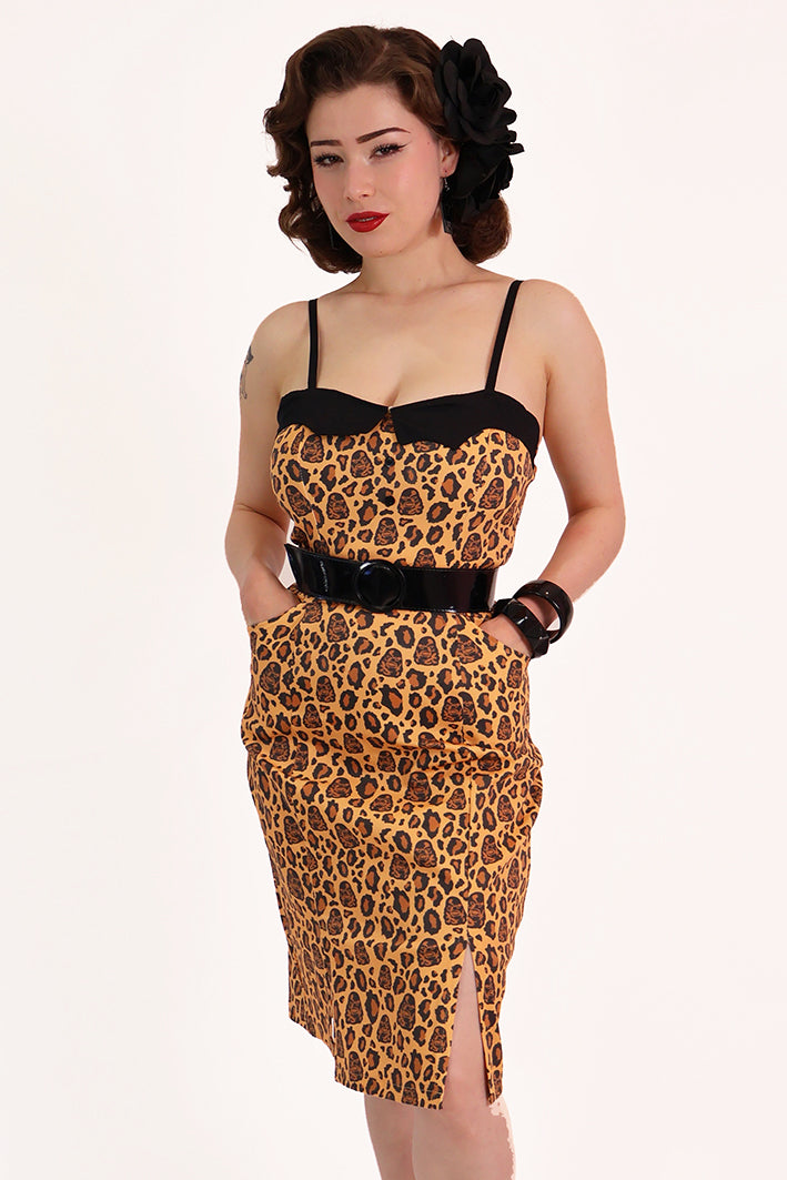 Creature from The Black Lagoon Leopard Pencil Dress