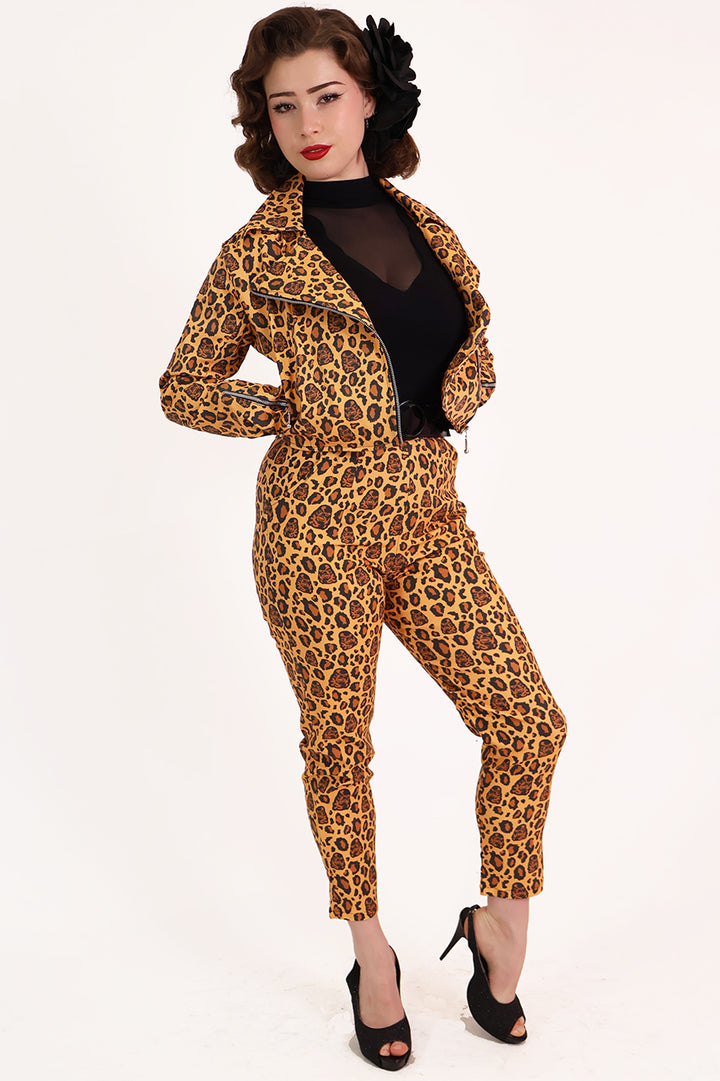 Creature from the Black Lagoon Leopard Biker Jacket