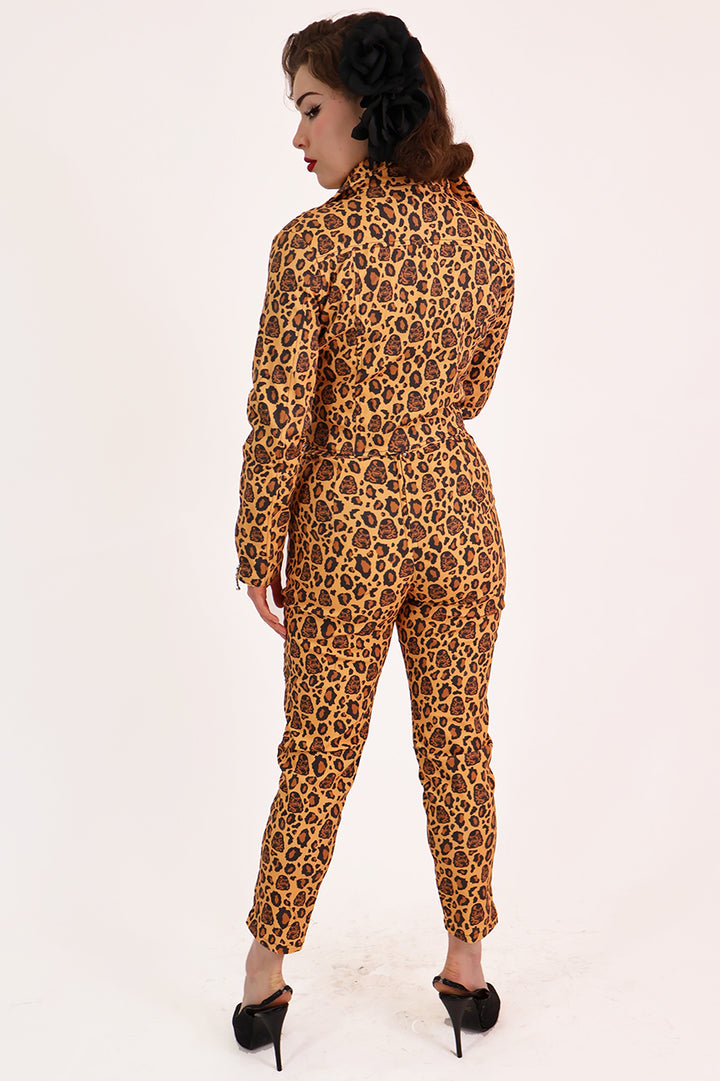 Creature from the Black Lagoon Leopard Biker Jacket