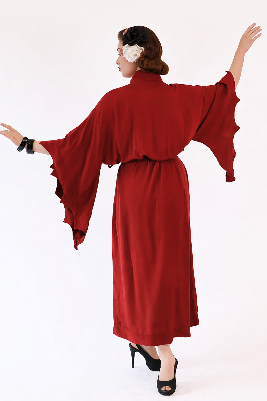 Long Dark Red Nightfall Gown