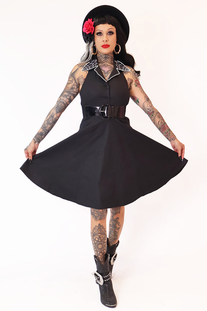 Elvira Black Swing Dress