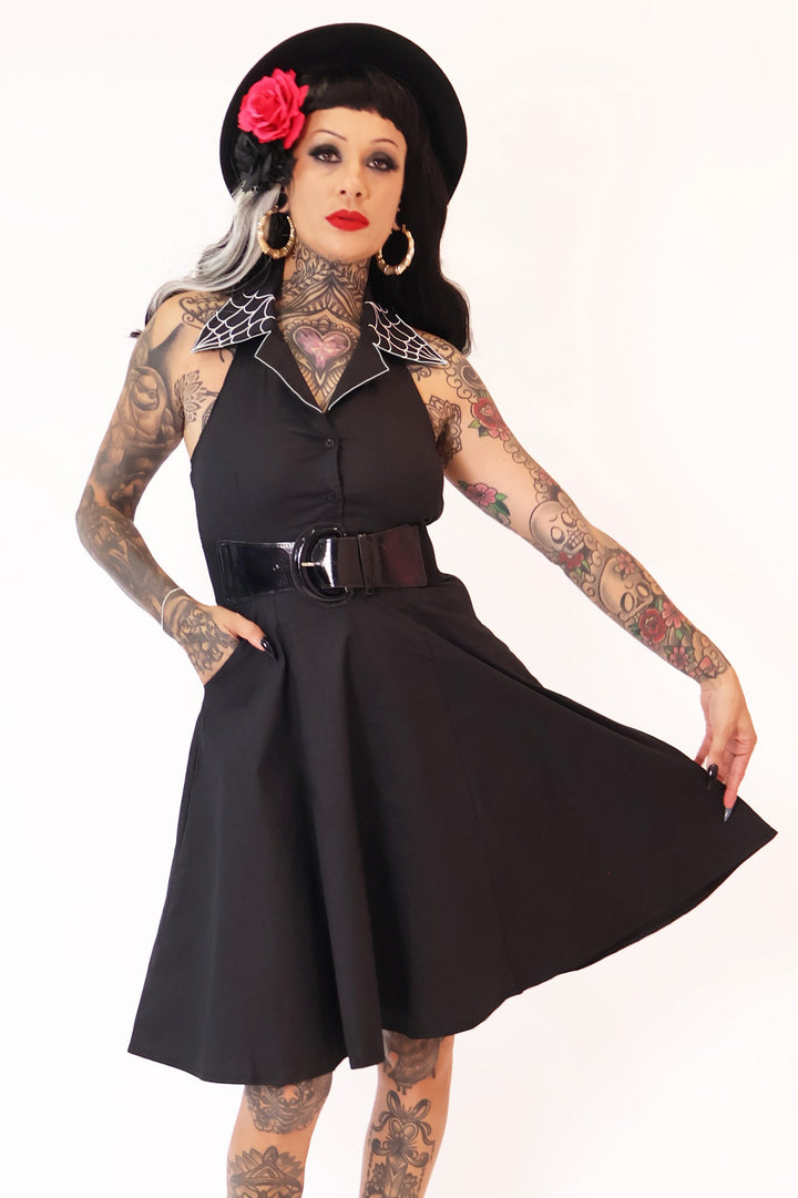 Elvira Black Swing Dress
