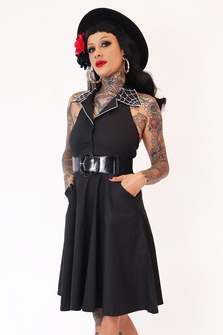 Elvira Black Swing Dress