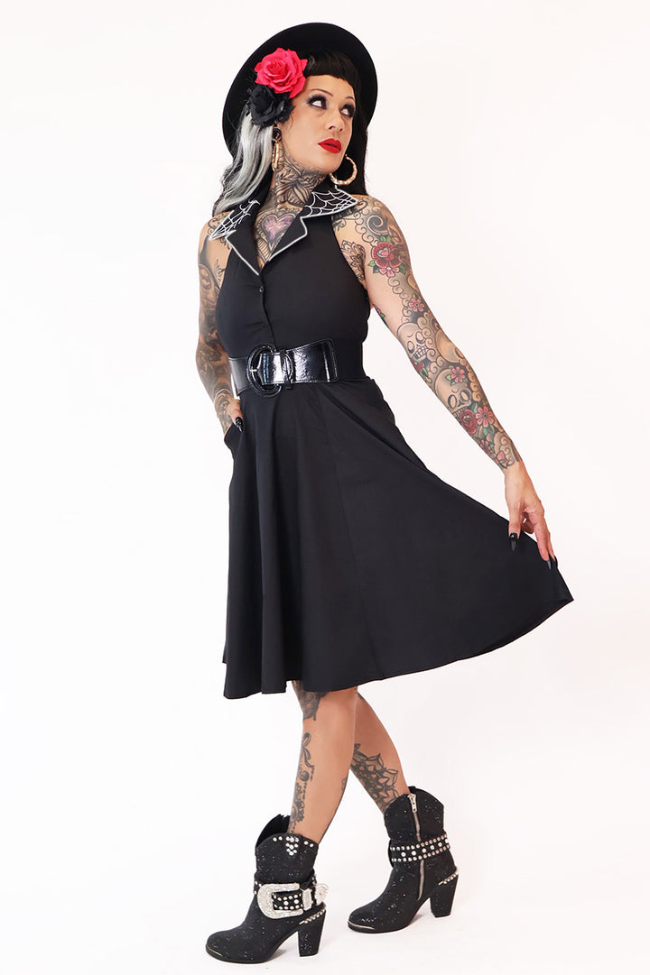 Elvira Black Swing Dress