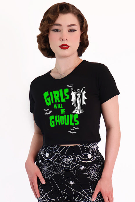 Girls will be Ghouls Black Tee Shirt