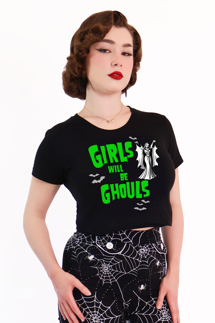 Girls will be Ghouls Black Tee Shirt