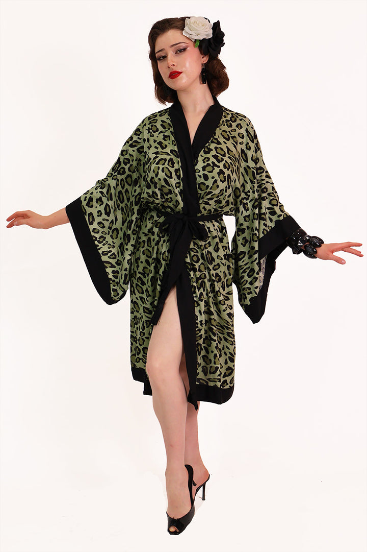 Green Leopard Vintage Gown