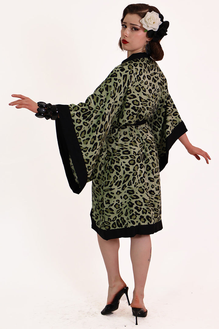 Green Leopard Vintage Gown