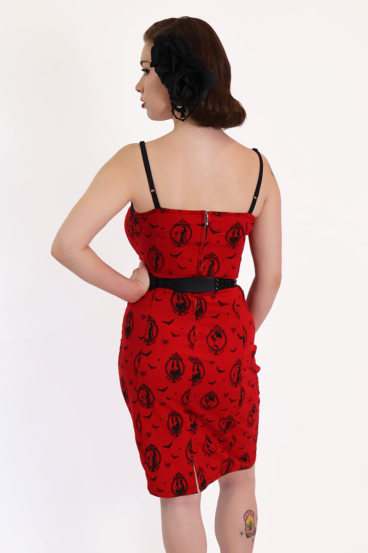 Red & Black Scream Queen Wiggle Dress