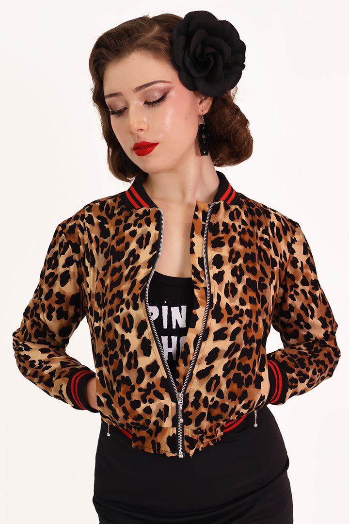 Classic Leopard Bomber Jacket
