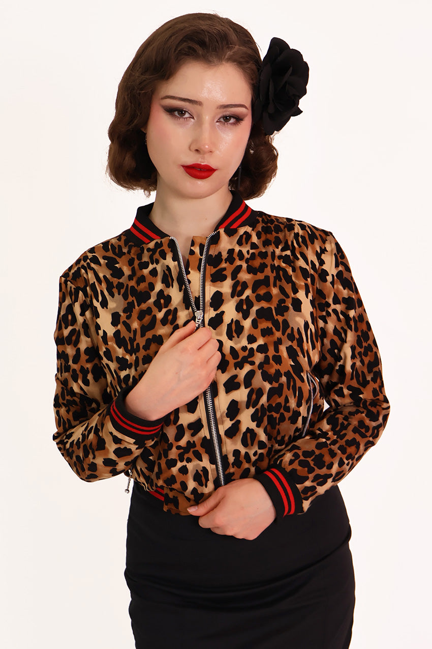 Classic Leopard Bomber Jacket