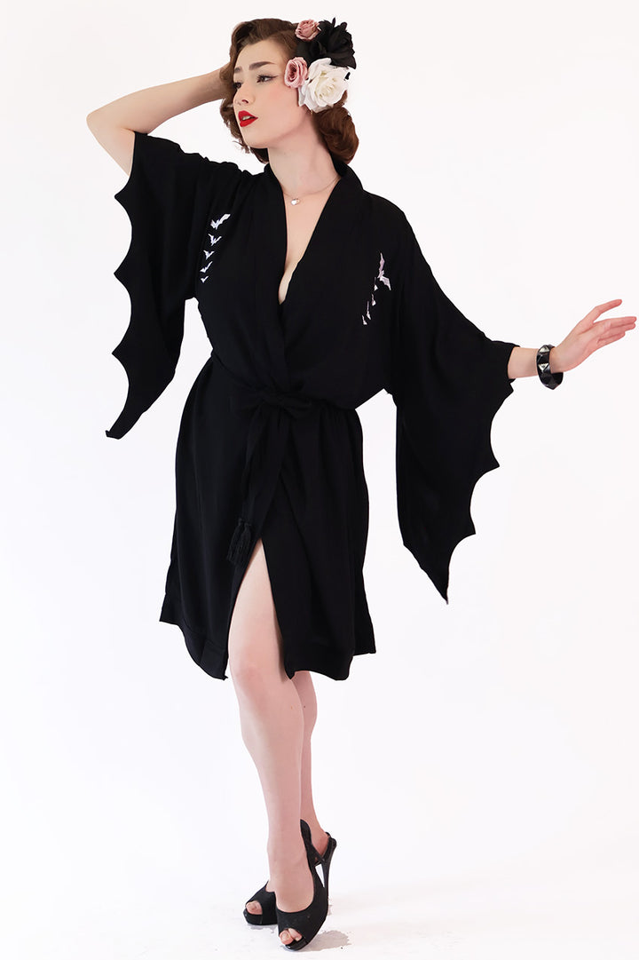 Nightfall Black Bat Vintage Gown
