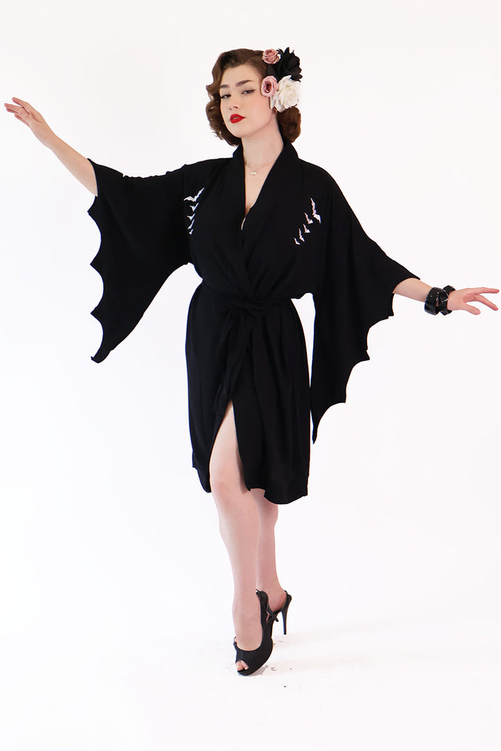 Nightfall Black Bat Vintage Gown