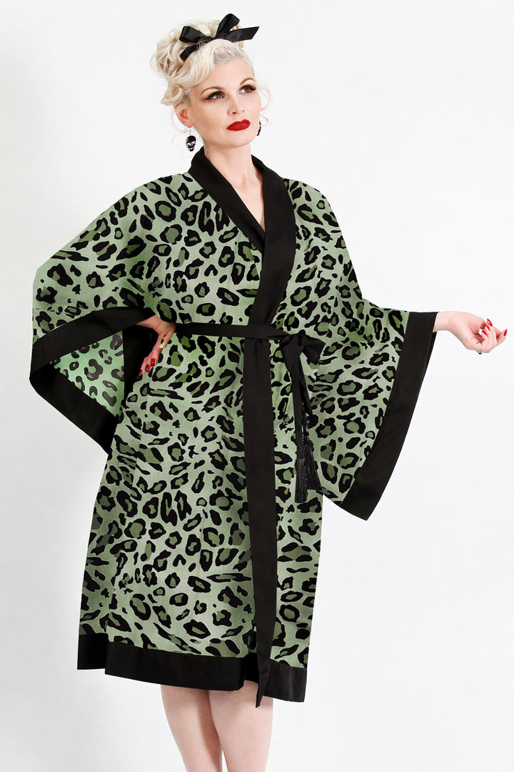Green Leopard Vintage Gown