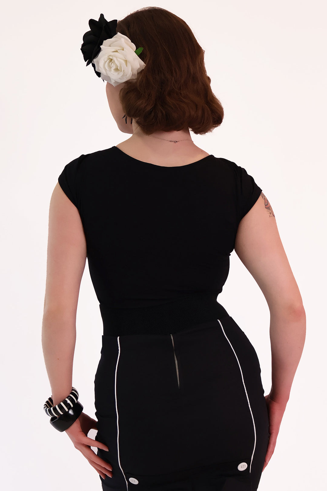 Black Night Wing Top Short Sleeve