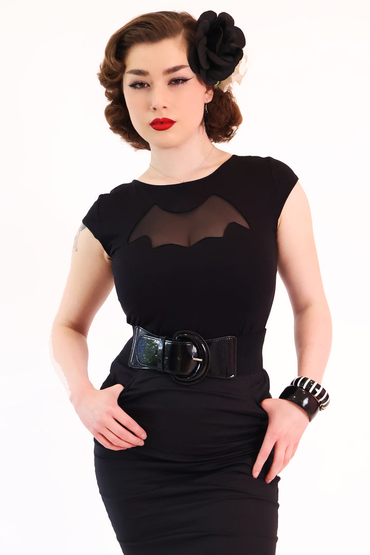 Black Night Wing Top Short Sleeve