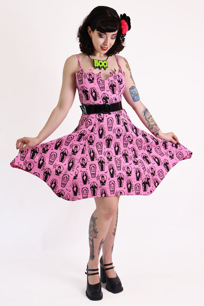 Pink Ghoul Gang Bat Dress