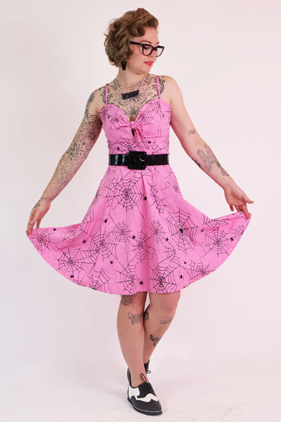 Pink Web Tie Dress