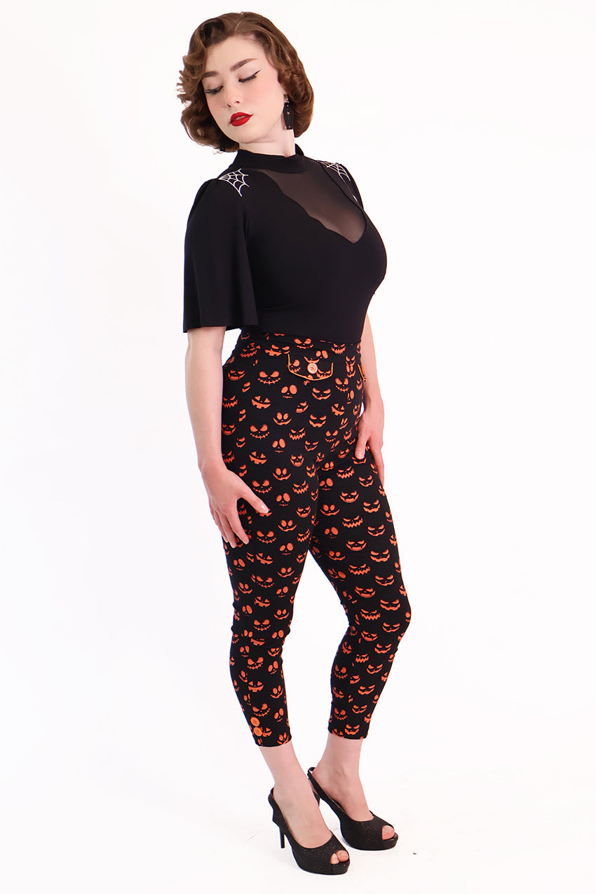 Pumpkin Queen Black & Orange Pants
