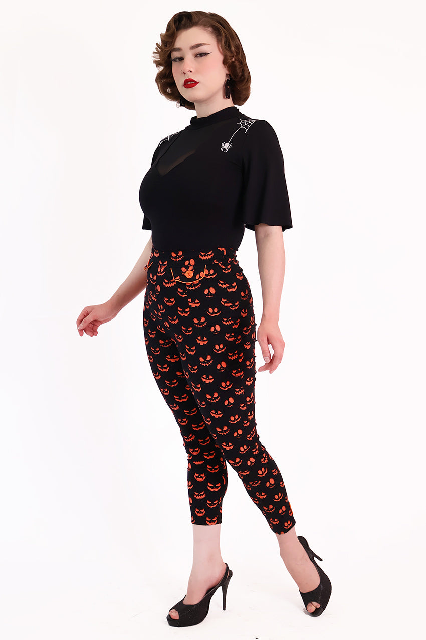 Pumpkin Queen Black & Orange Pants