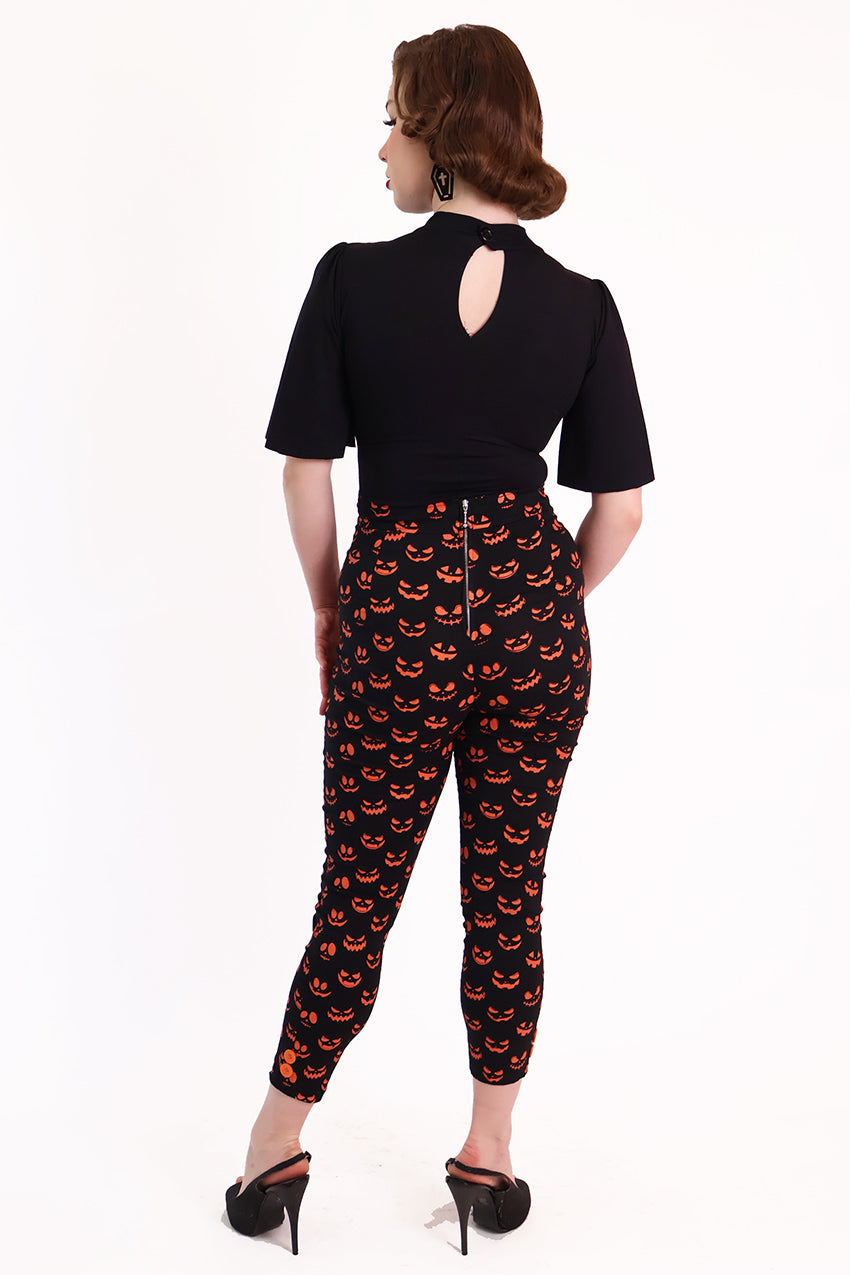 Pumpkin Queen Black & Orange Pants