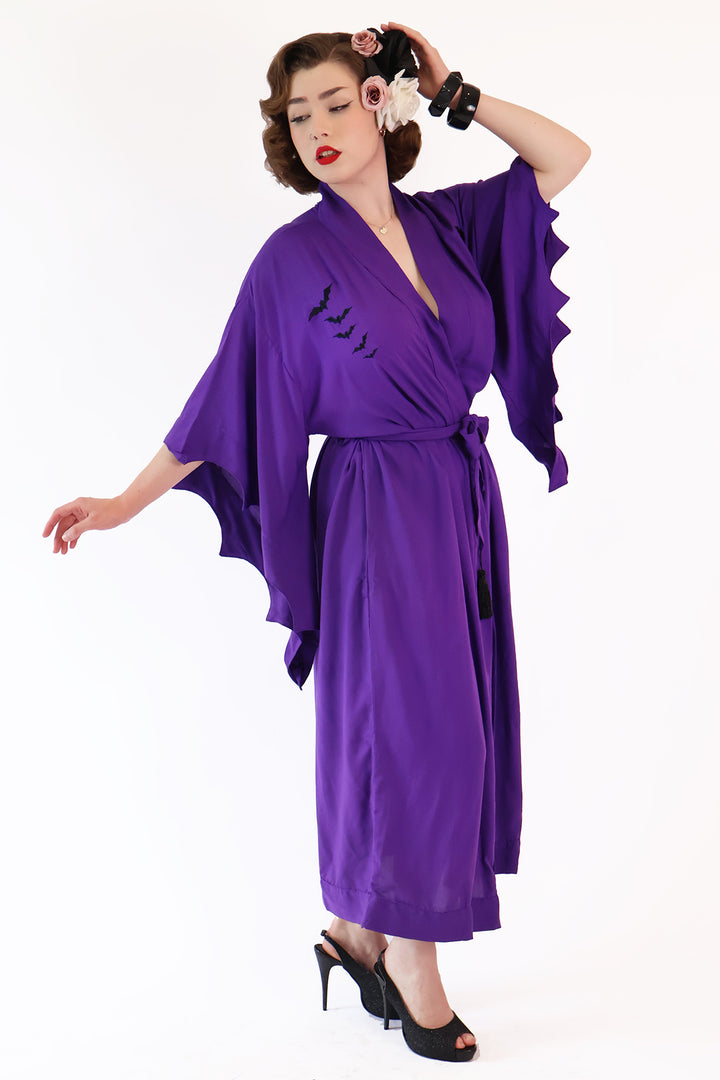 Long Purple Black Nightfall Gown