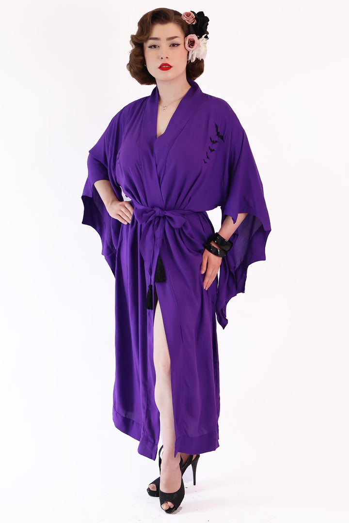 Long Purple Black Nightfall Gown