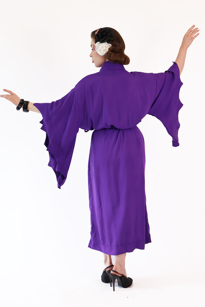 Long Purple Black Nightfall Gown