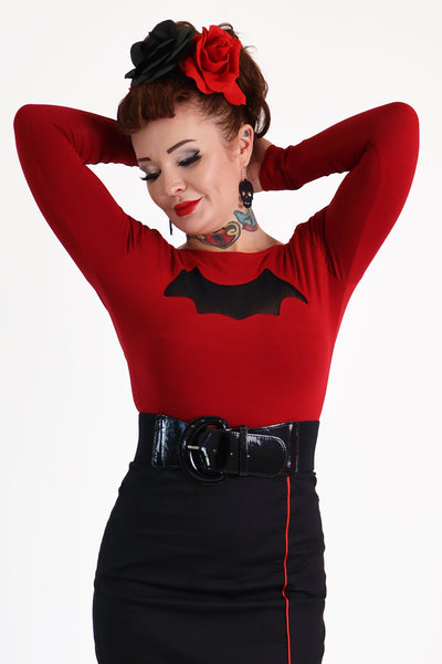 Blood Red Nightwing Top Long Sleeve