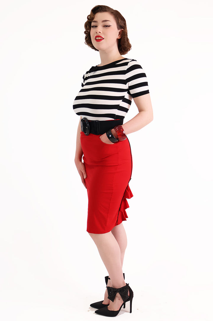 Devil Doll Red Bustle Skirt