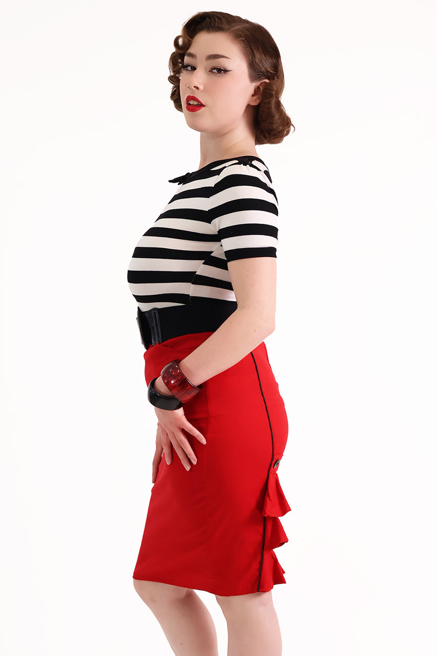 Devil Doll Red Bustle Skirt