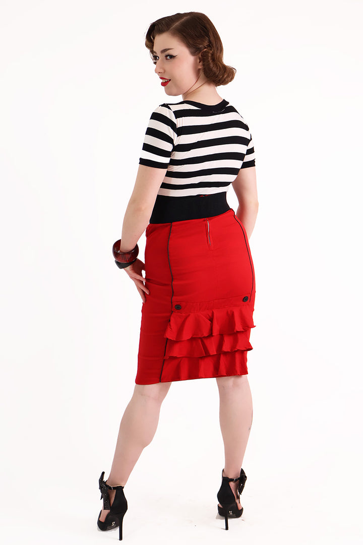Devil Doll Red Bustle Skirt