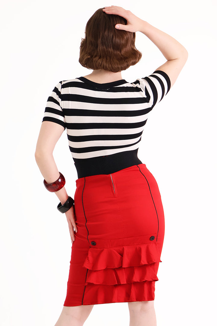 Devil Doll Red Bustle Skirt