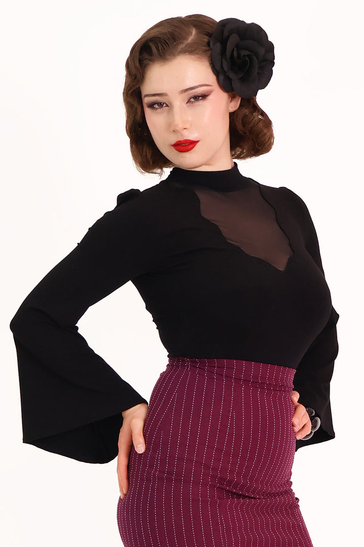Venom Black Long Sleeve Top