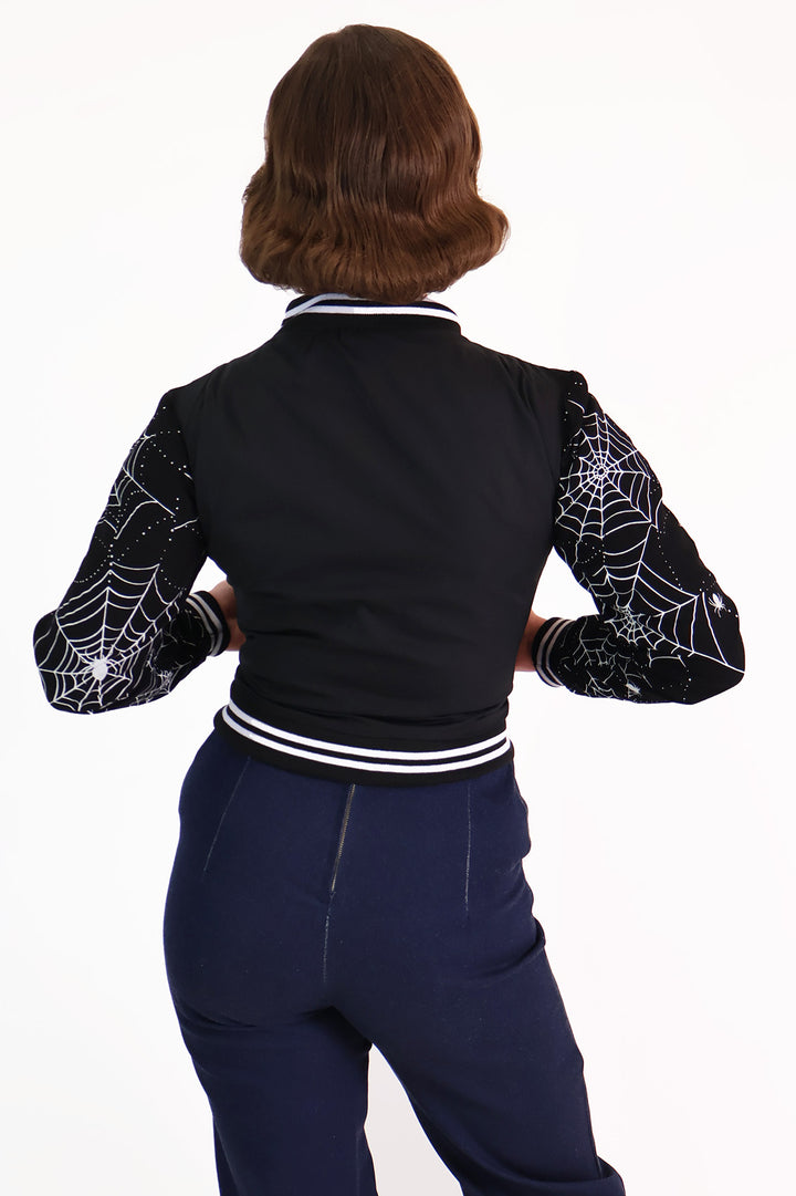 Web of Shadows Black Bomber Jacket