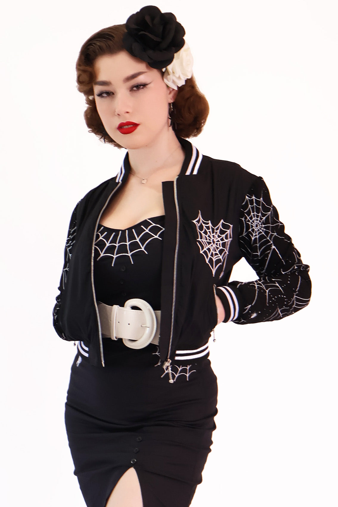 vokal bboy B系 Web of Shadows Black Bomber Jacket – Bonsai Kitten B17729 美