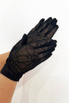 Black Spiderweb Mesh Gloves