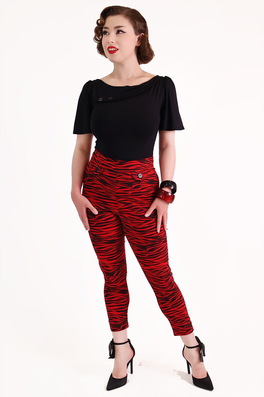 Red Tiger  Capri Pants