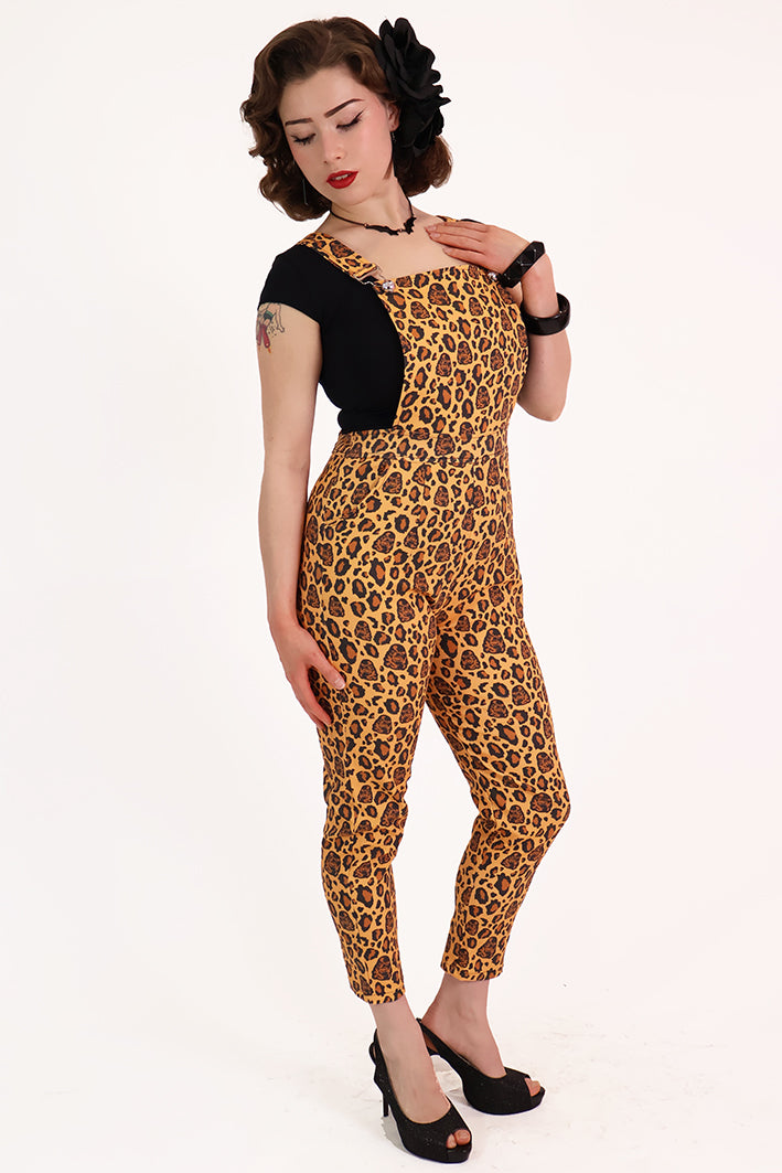 Creature from The Black Lagoon Leopard Print Overalls