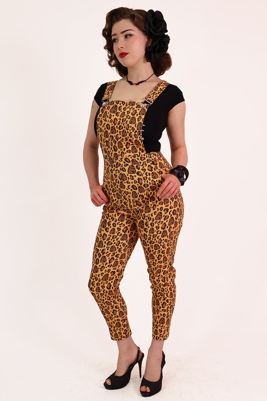 Creature from The Black Lagoon Leopard Print Overalls
