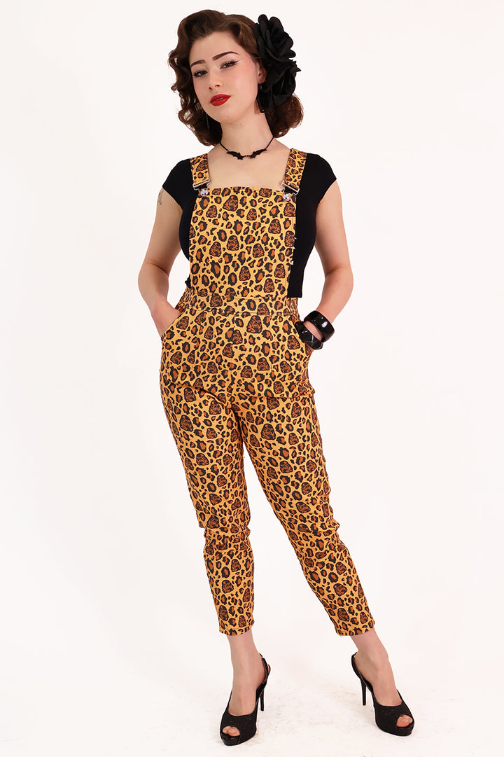 Creature from The Black Lagoon Leopard Print Overalls